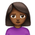 🙎🏾‍♀️ woman pouting: medium-dark skin tone display on Apple